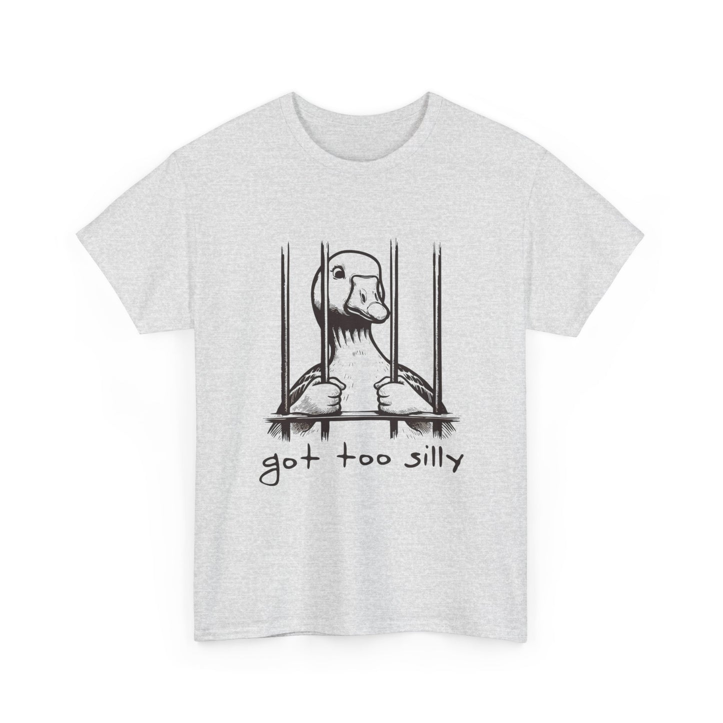 Silly Goose In Jail Funny Graphic T Shirt