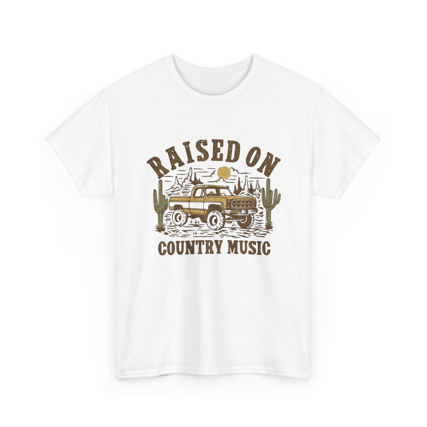 Raised On Country Music Graphic T Shirt ADULT NEW