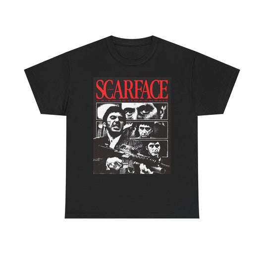 Scarface Graphic T Shirt Vintage Miami Movie Unisex Heavy Cotton Tee