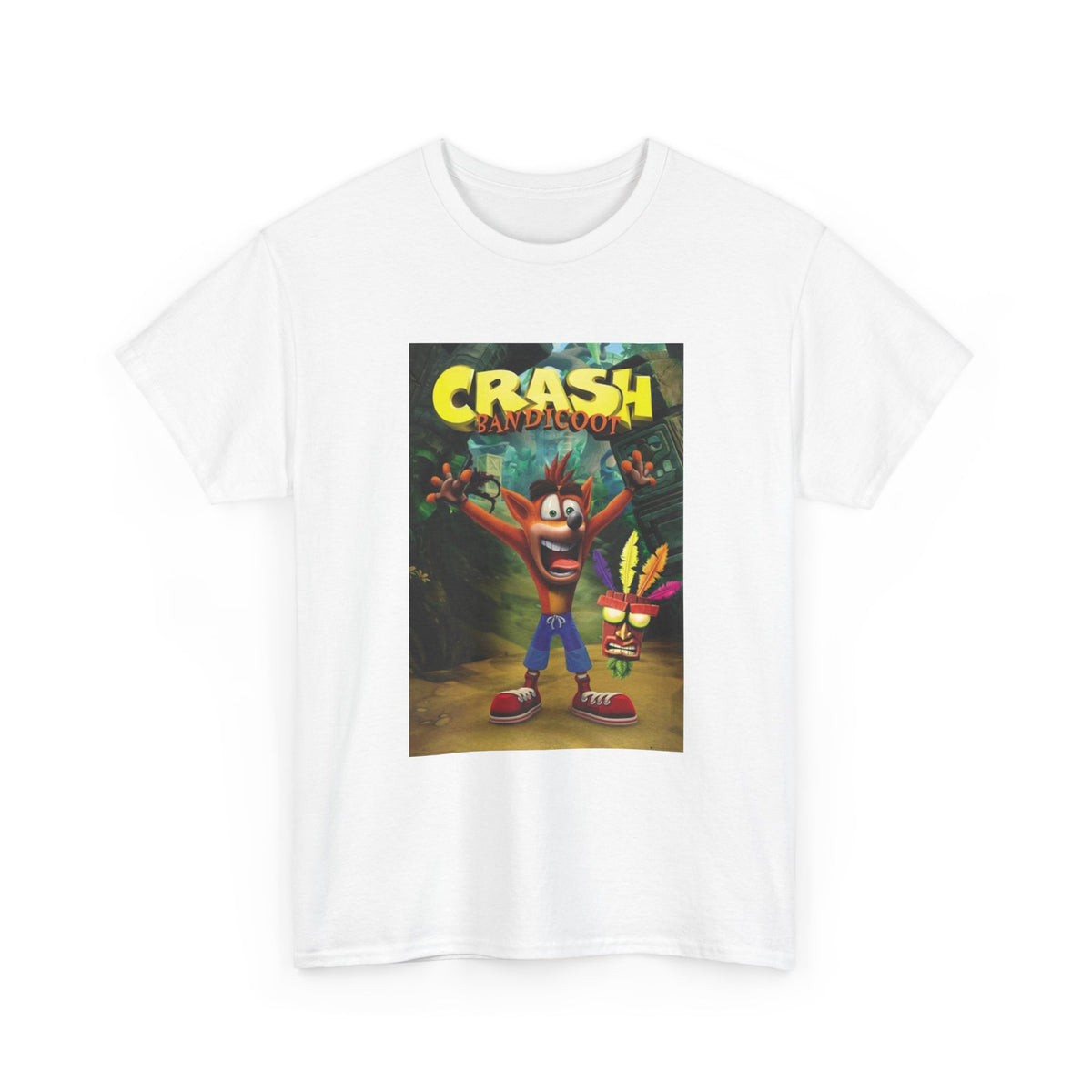 Crash Bandicoot Tshirt Retro Playstation Poster Gaming 90s Unisex Heavy Cotton
