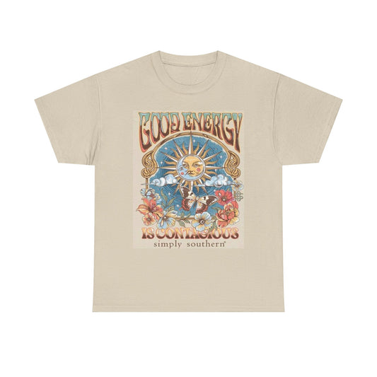 Simply Southern Graphic T Shirt Good Energy Unisex Heavy Cotton Tee
