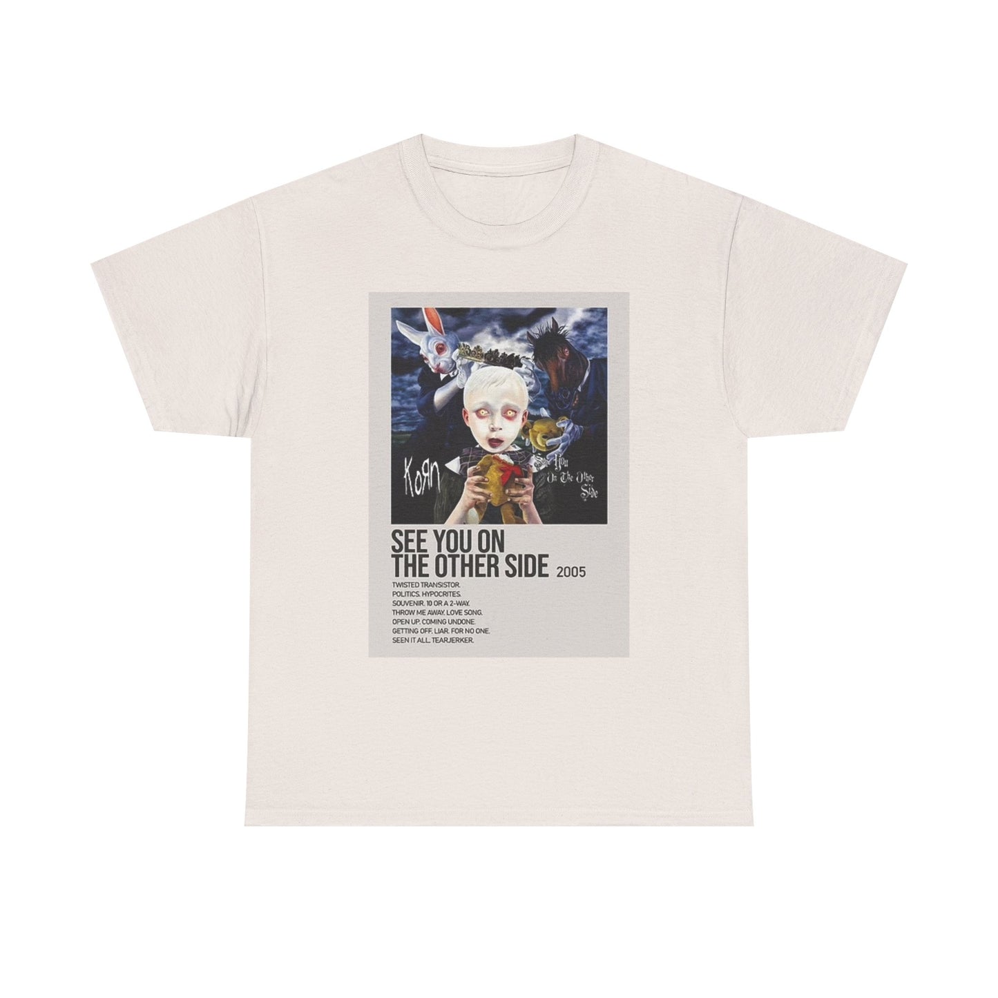 Korn Graphic T Shirt Retro Album Poster Unisex Heavy Cotton Tee