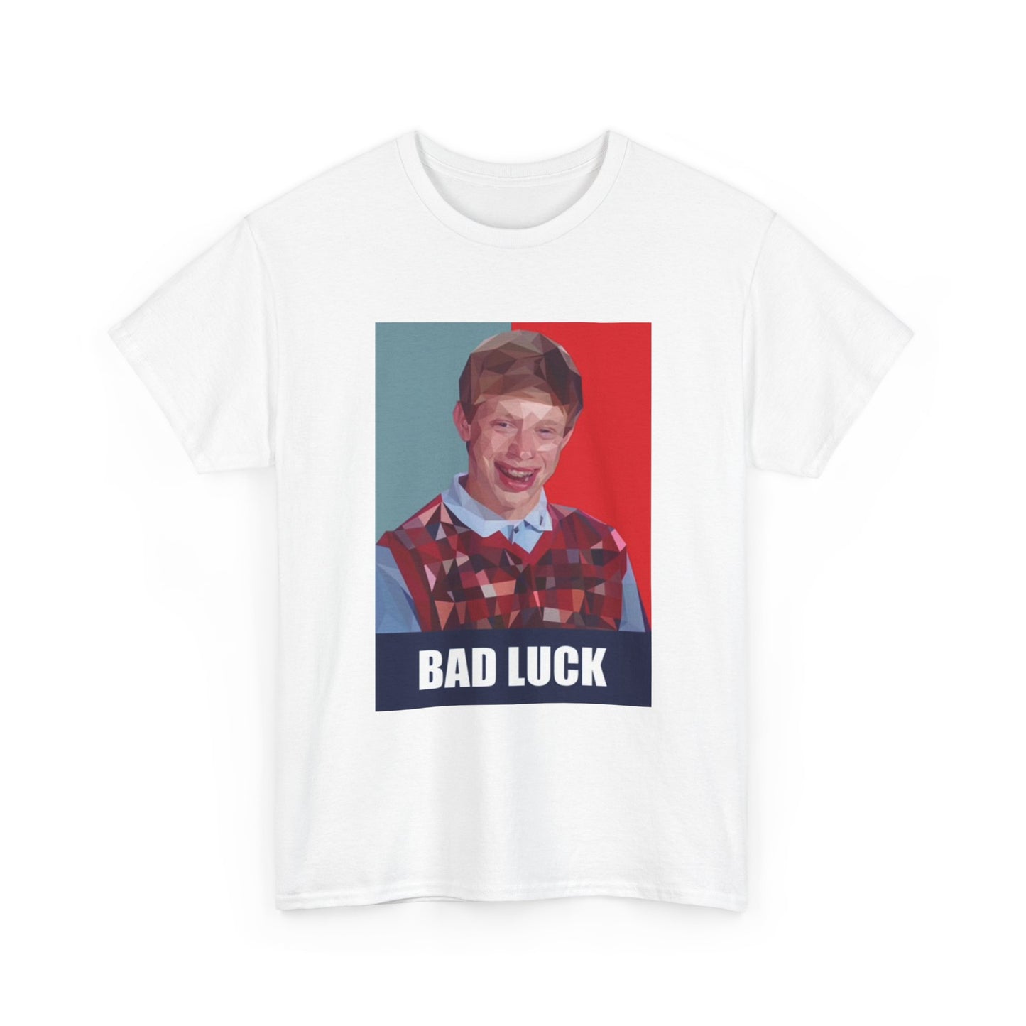 Funny meme Bad Luck Tshirt Year Book Photo Unisex Heavy Cotton Tee