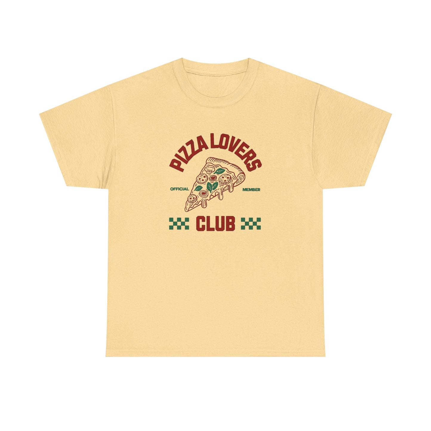 Pizza Lovers Club Graphic T Shirt NEW Vintage Unisex Heavy Cotton Tee