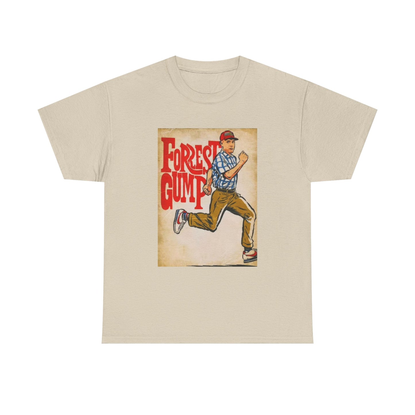 Forrest Gump Tshirt Vintage Retro Movie Poster Unisex Heavy Cotton Tee