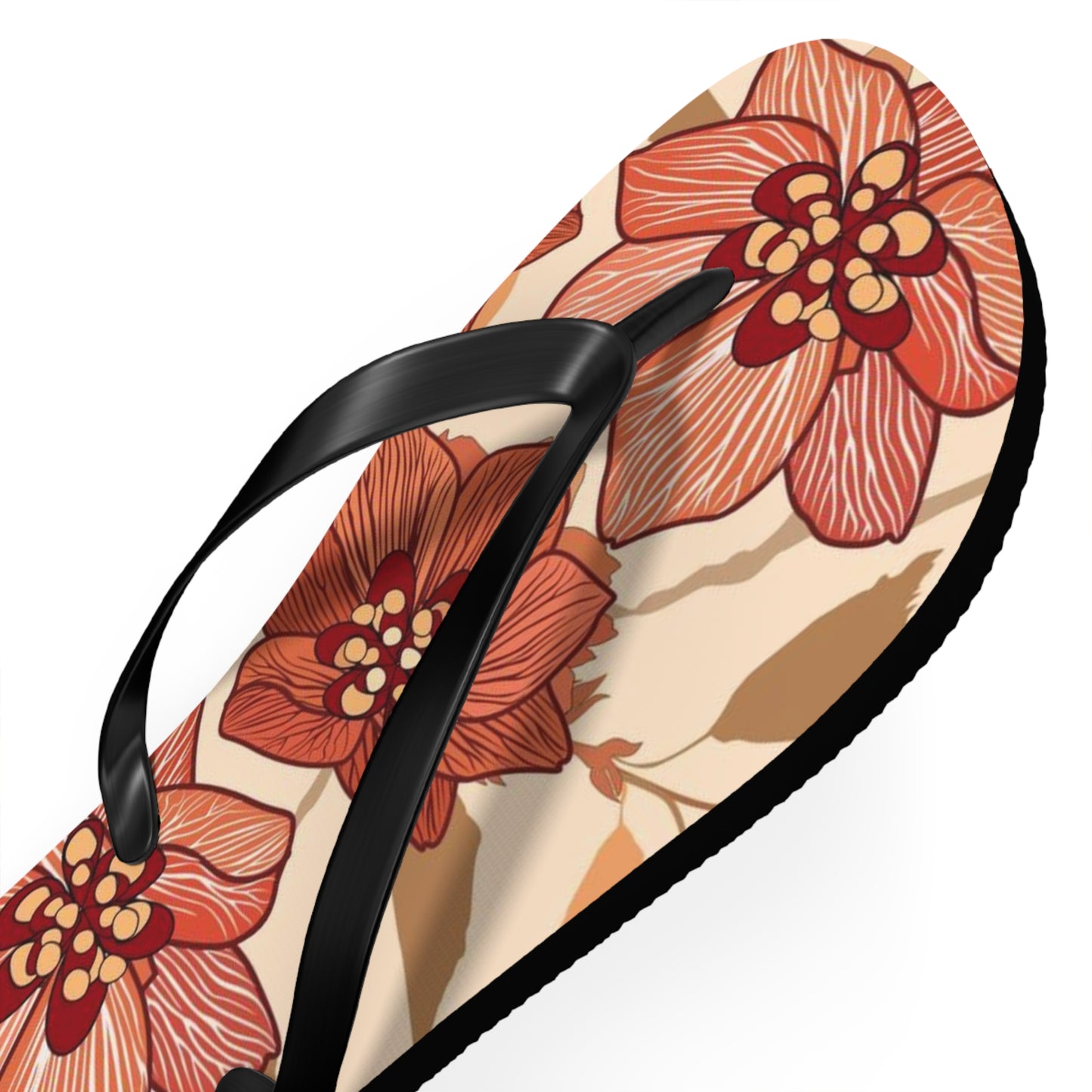 Tropical Flowers Beach Vibes Sandals Summer Flip Flops Slides BRAND NEW