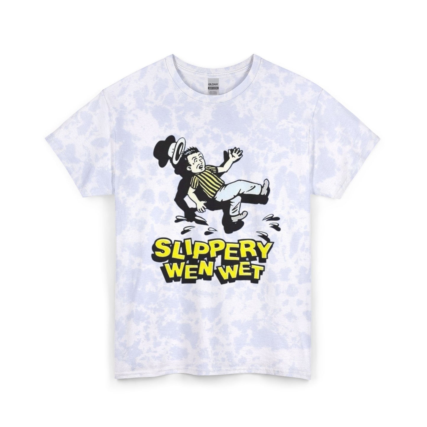 Slippery When Wet Funny T Shirt Unisex Tie Dye Cotton Tee Gift