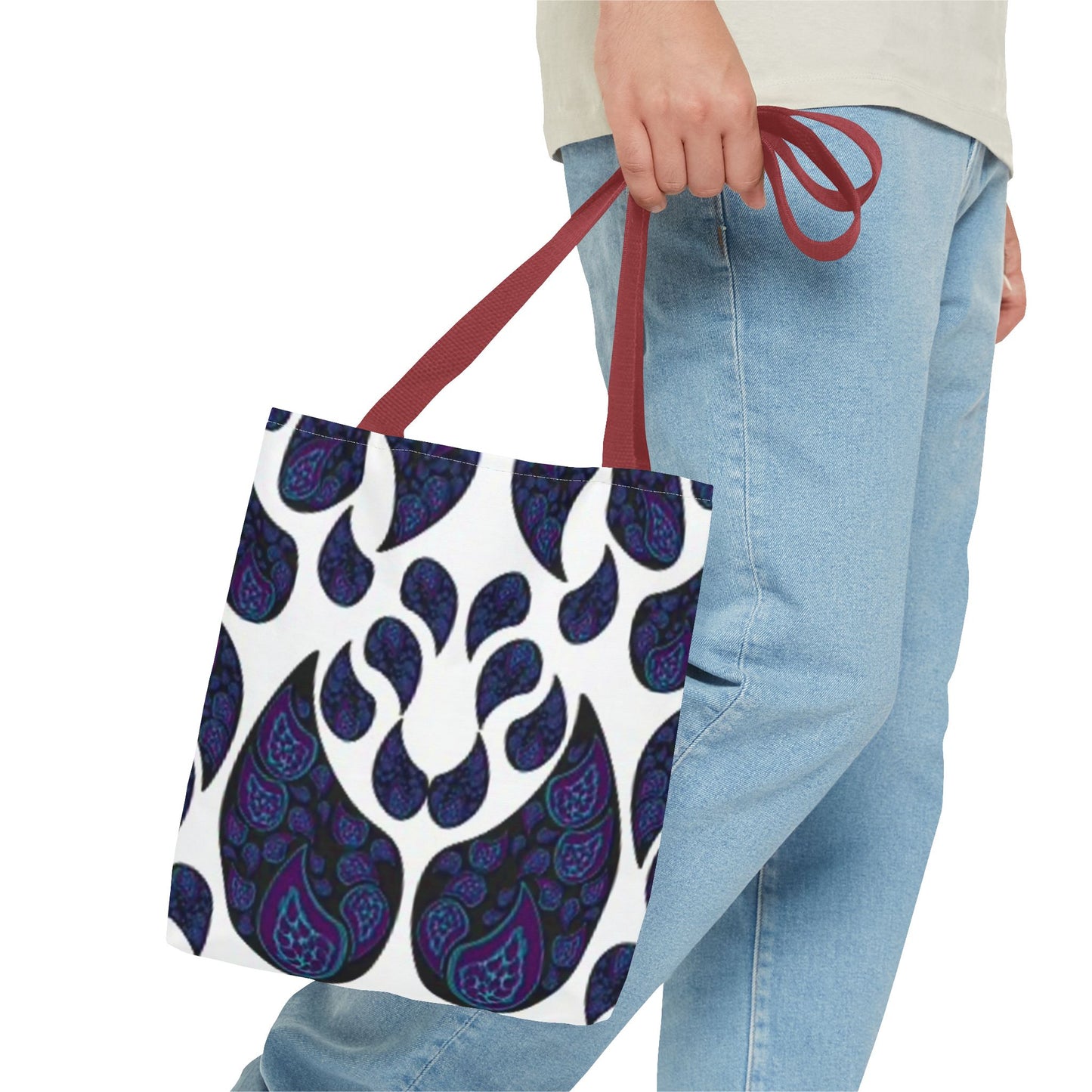 White And Blue Paisley Multi Color BRAND NEW MODERN Tote Bag (AOP)