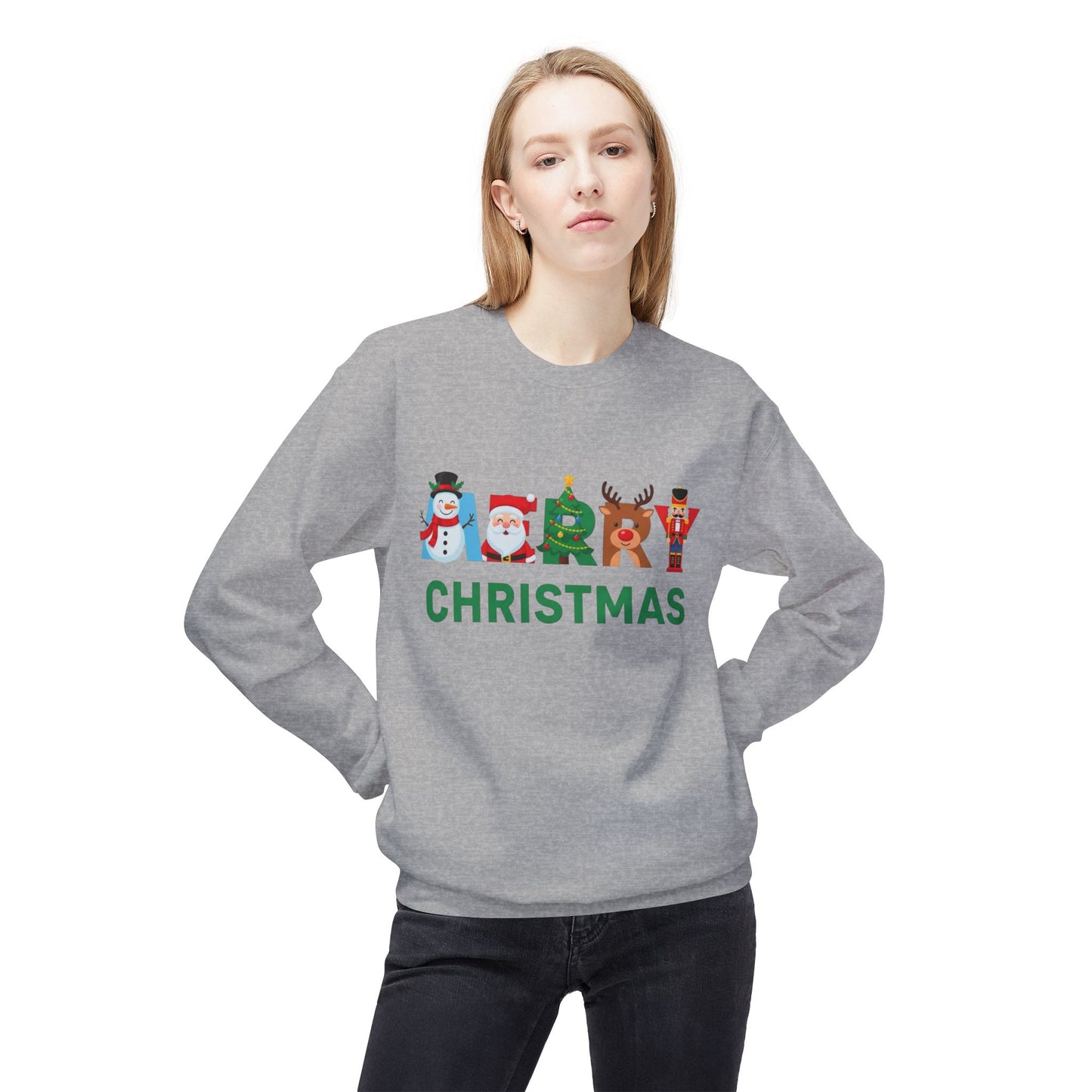 Merry Christmas Ornaments Sweater NEW Unisex Fleece Crewneck Sweatshirt