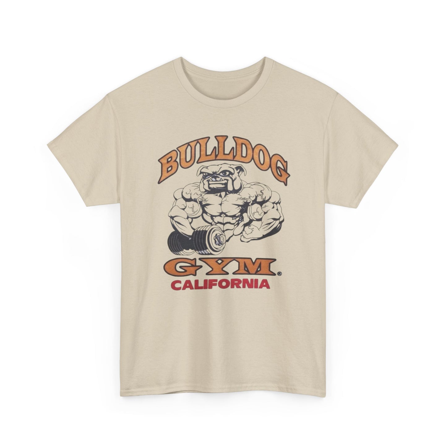 Bulldog Gym California Retro Graphic T Shirt Unisex Heavy Cotton Tee