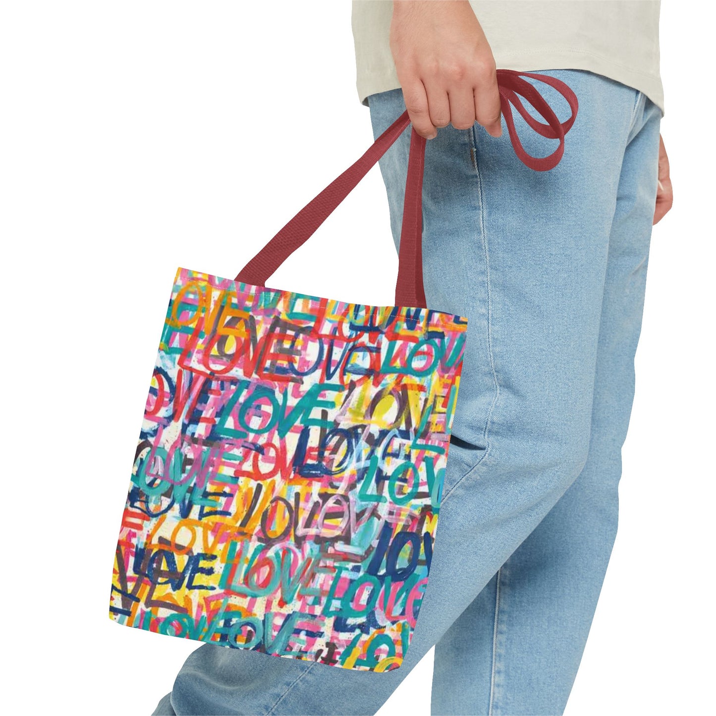 LOVE Multi Color BRAND NEW Modern Purse - Pocketbook - Travel Tote Bag (AOP)