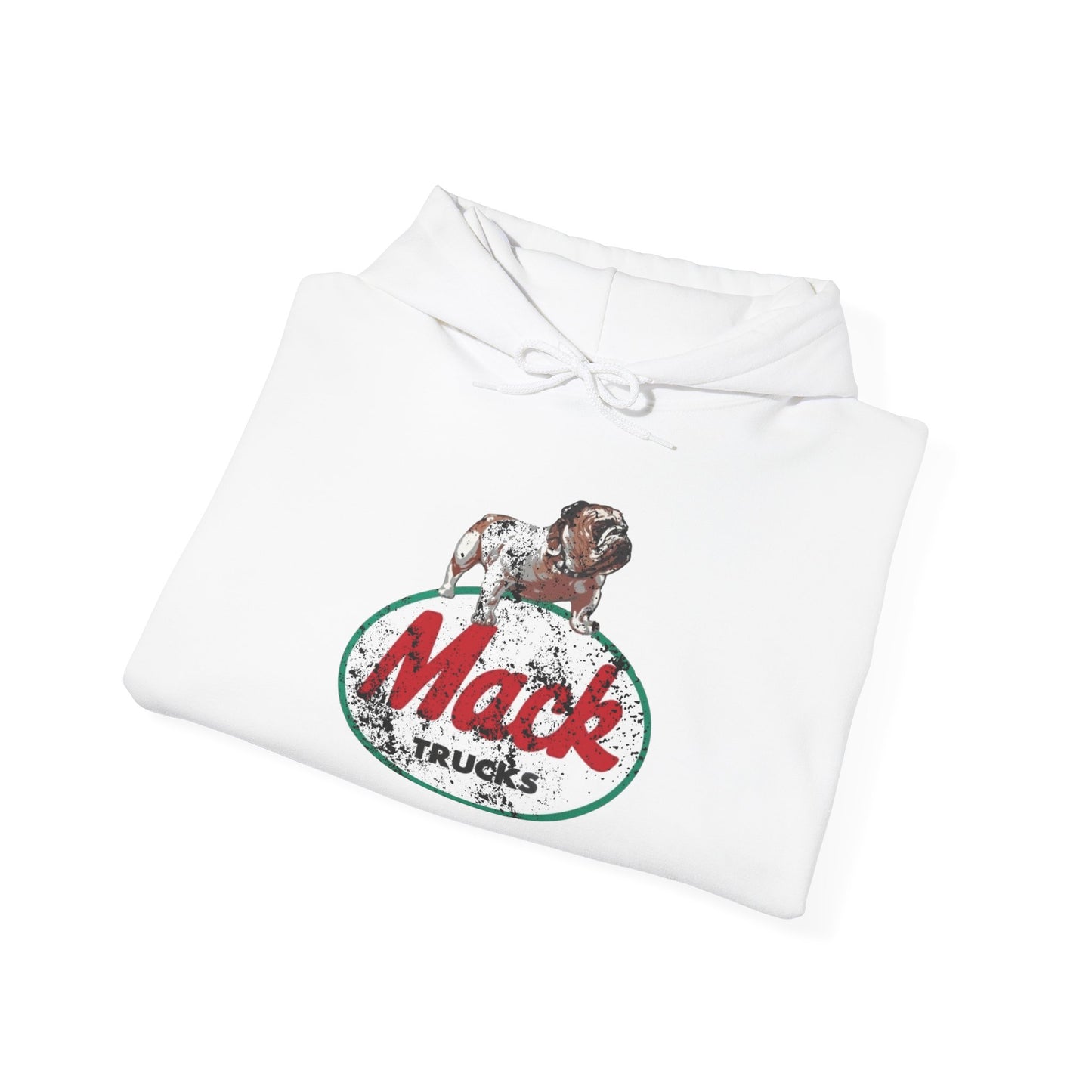 Mack Trucks Vintage Bulldog Graphic Hoodie Unisex Heavy Blend™ Hooded Sweatshirt