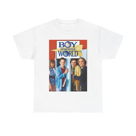 Boy Meets World Shirt Funny 90s Comedy Poster Kids Unisex Heavy Cotton Tee