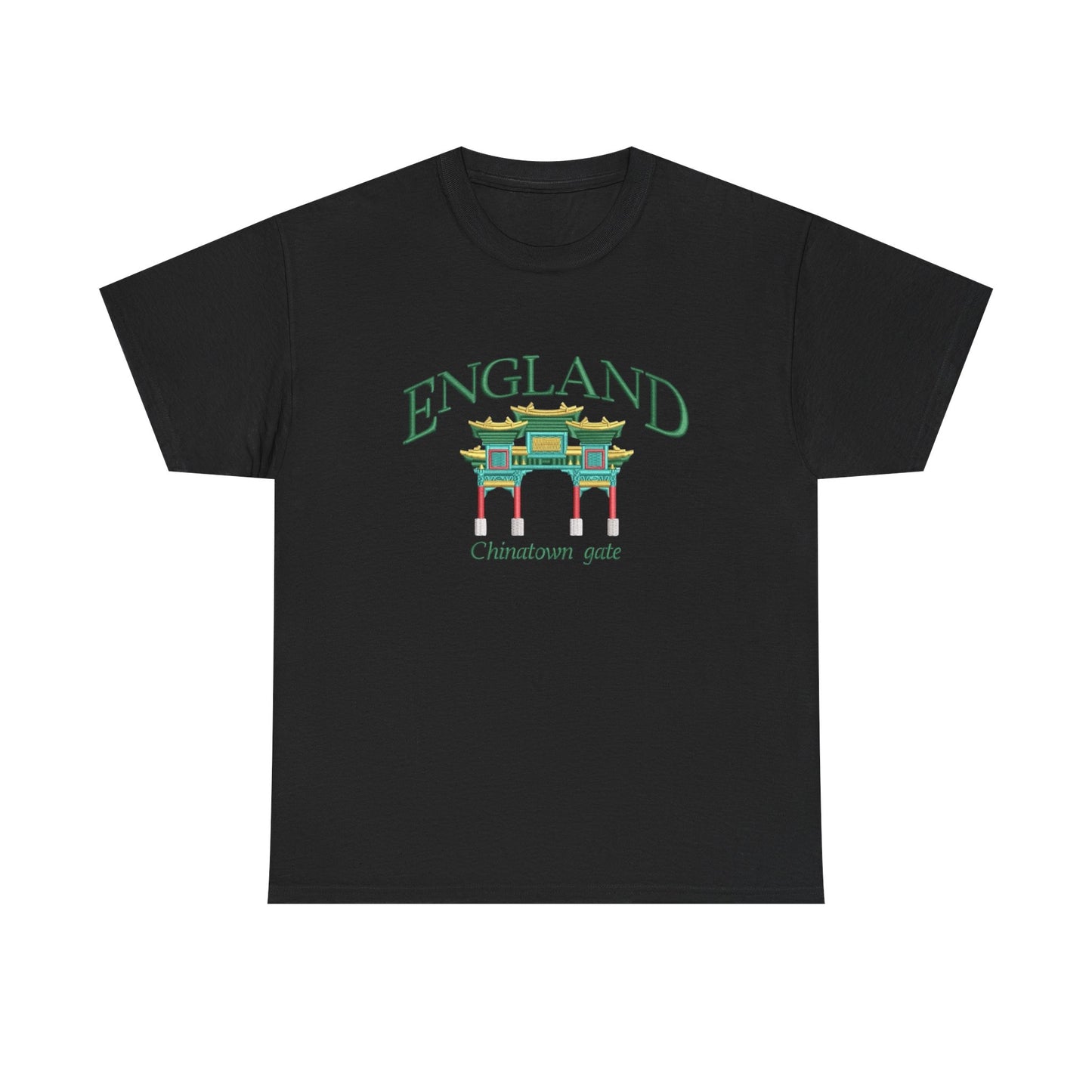 England China Town Gate Graphic T Shirt NEW Unisex Heavy Cotton Tee