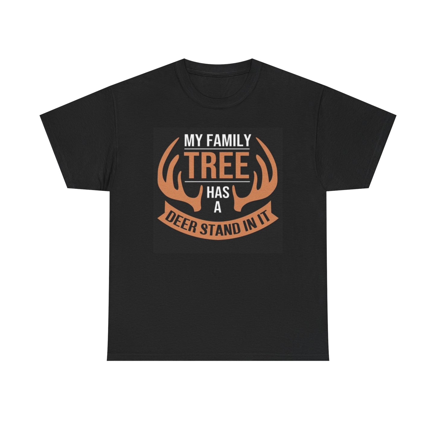 My Family Tree Hunting Graphic T Shirt Deer Stand Outdoors Unisex Heavy Cotton
