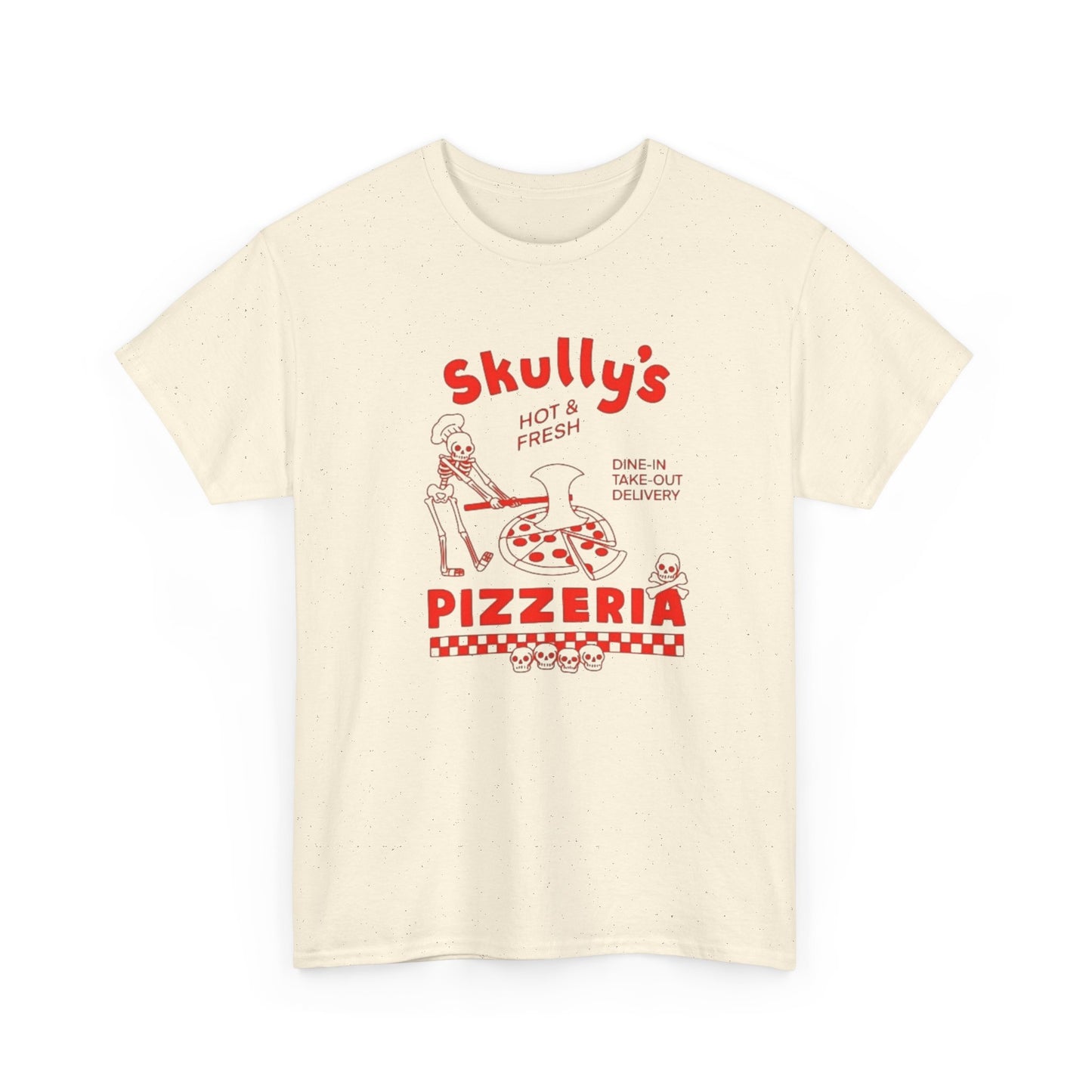 Skullys Pizzeria Graphic T Shirt NEW Heavy Cotton Tee