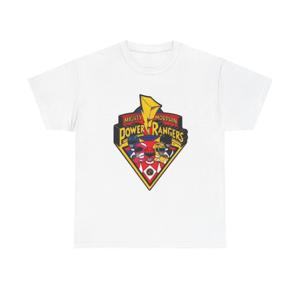 Power Rangers Logo Tshirt Vintage 90s Kids Retro Tv Shows Unisex Heavy Cotton