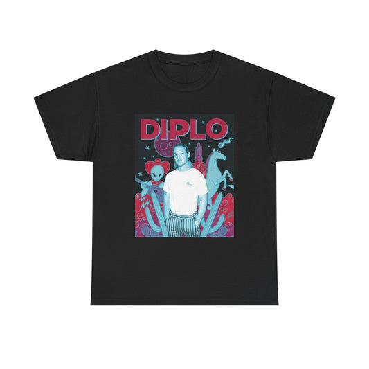 Diplo Tshirt Retro Dj Merch Neon Lights Tour EDM Graphic Poster Unisex