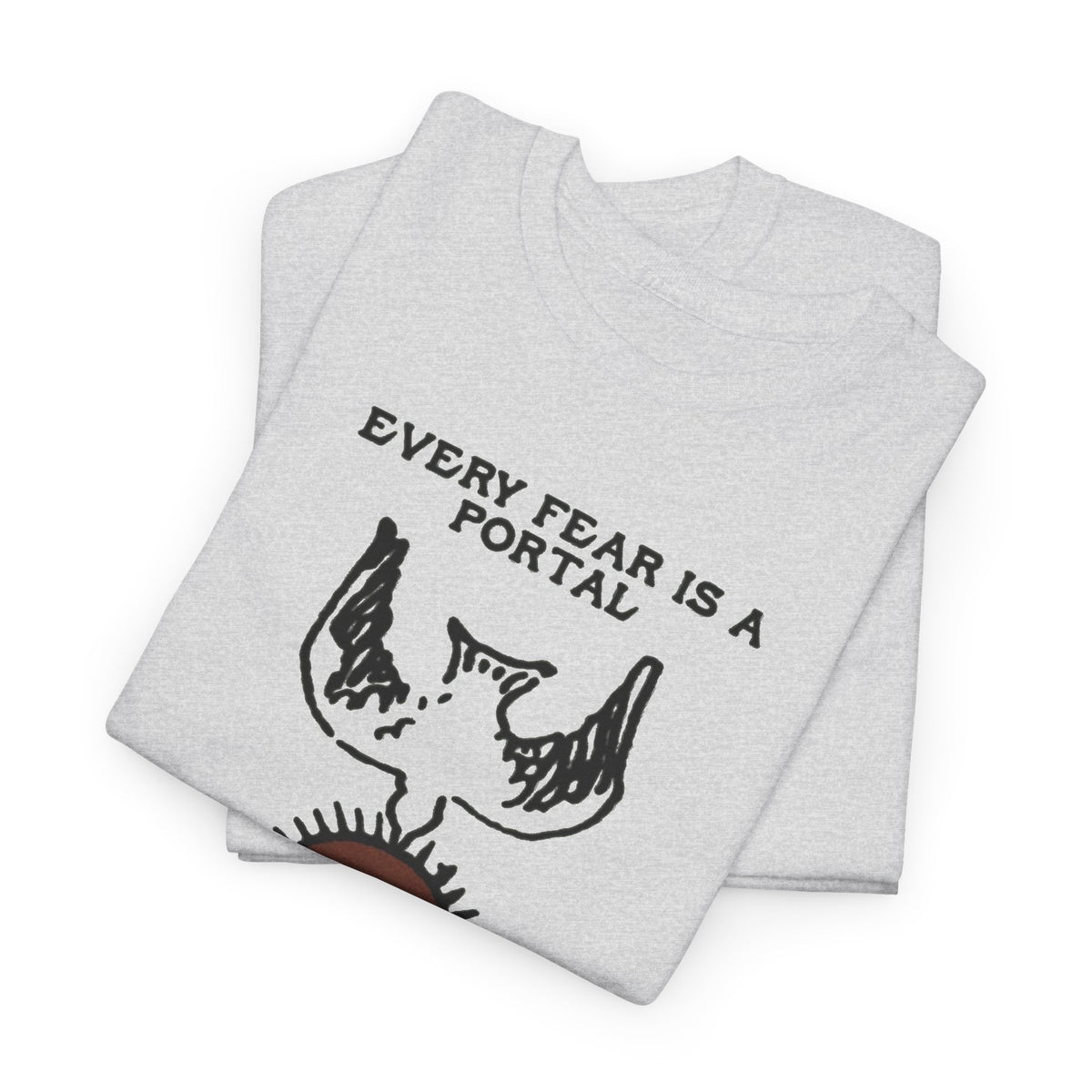 Every Fear Is a Portal Raven Sun Graphic T-Shirt Men's Tee