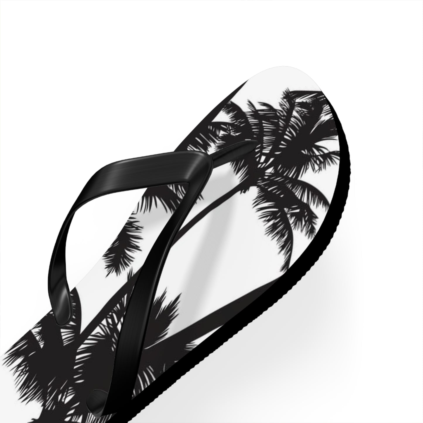 Black And White Palm Trees Sandals Summer Flip Flops Slides BRAND NEW