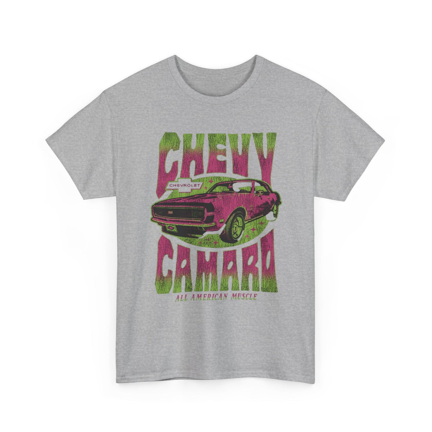 Camaro Graphic T Shirt Vintage American Muscle Cars Unisex Heavy Cotton Tee