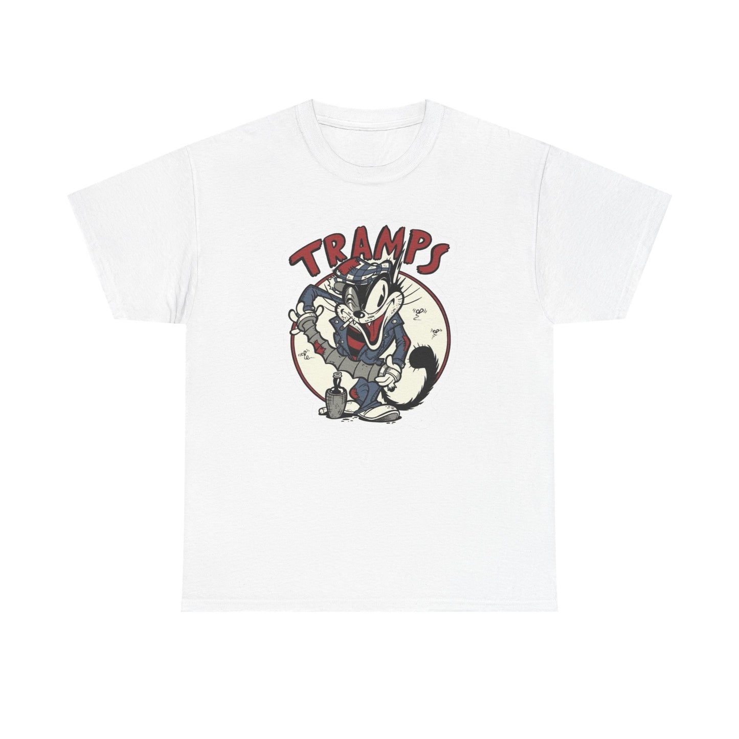 Tramps Cats Retro Graphic T Shirt Unisex Heavy Cotton Tee