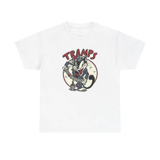 Tramps Cats Retro Graphic T Shirt Unisex Heavy Cotton Tee