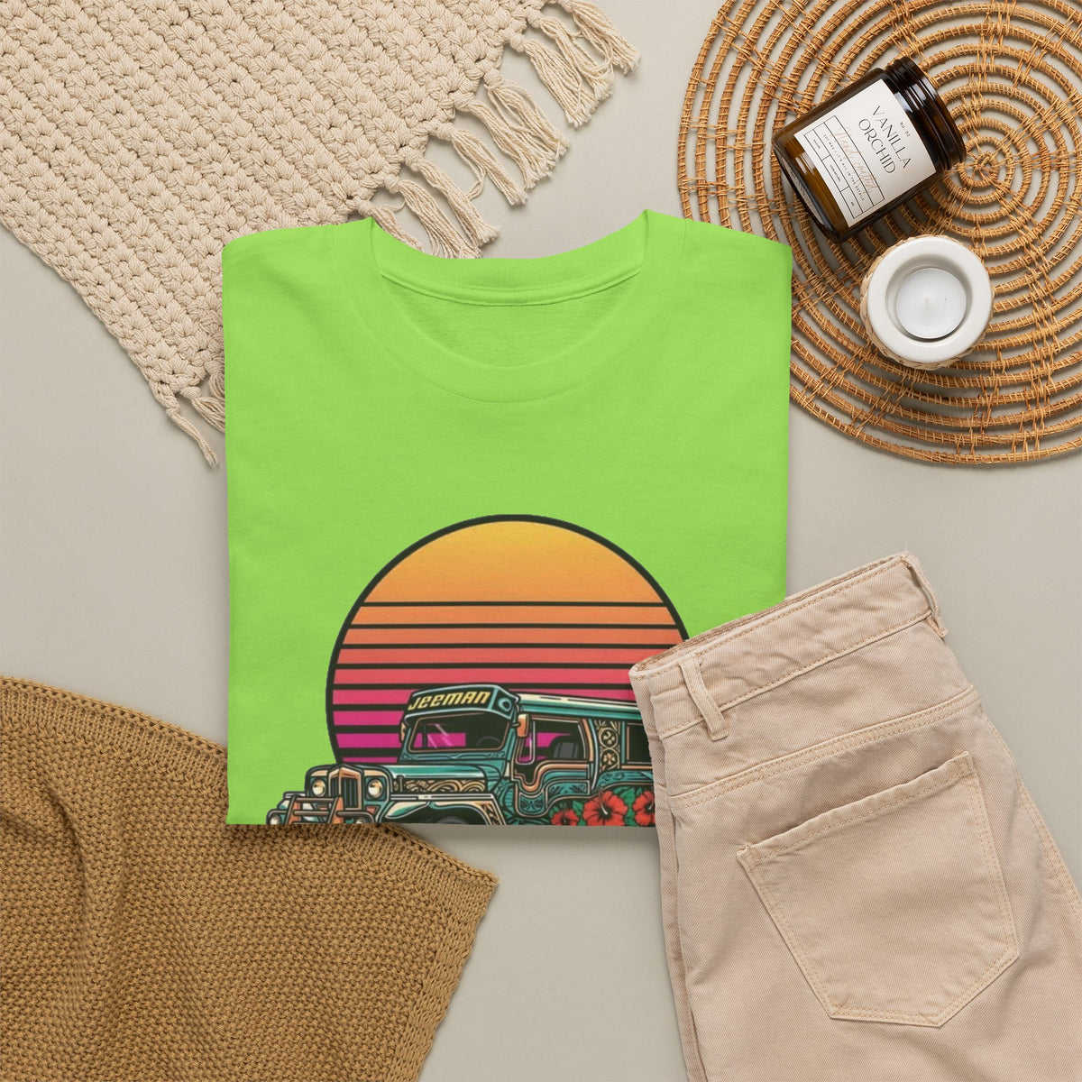 Filipino Graphic T Shirt Men's Bus Classic Retro Heavy Cotton Tee