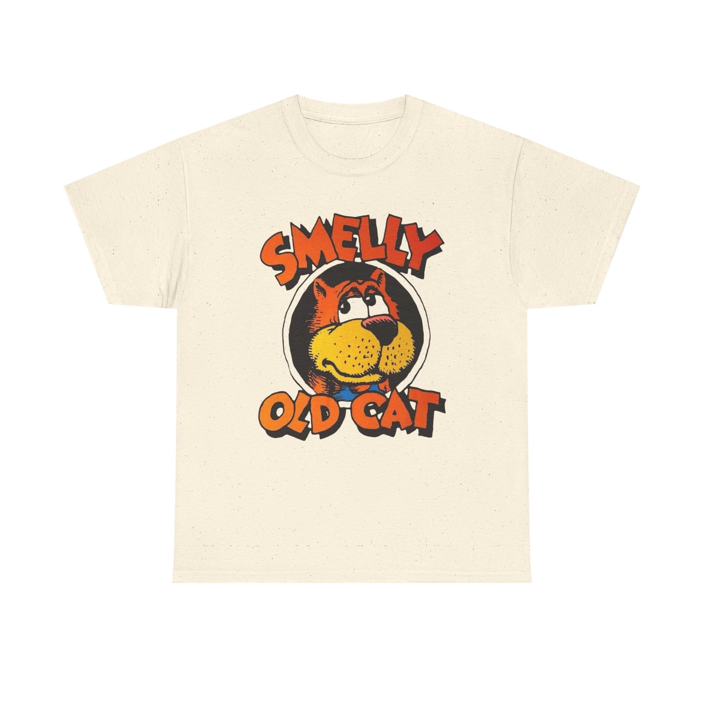 Smelly Old Cat Vintage Graphic T-Shirt Unisex Heavy Cotton Tee