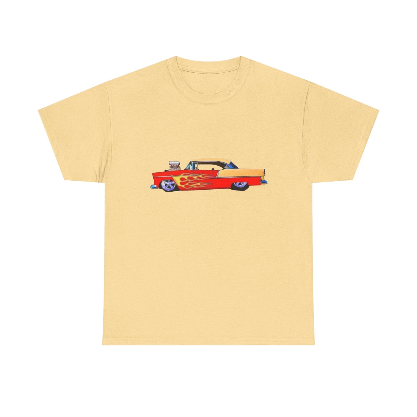 57 Chevy Hotrod Graphic T Shirt Unisex Heavy Cotton Tee NEW