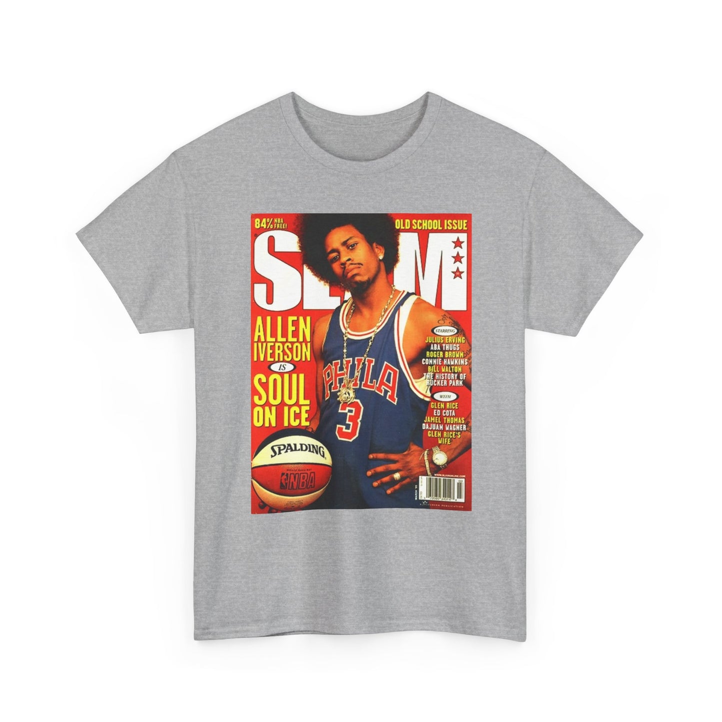 Allen Iverson Graphic T Shirt Philly Vintage Magazine Unisex Heavy Cotton Tee