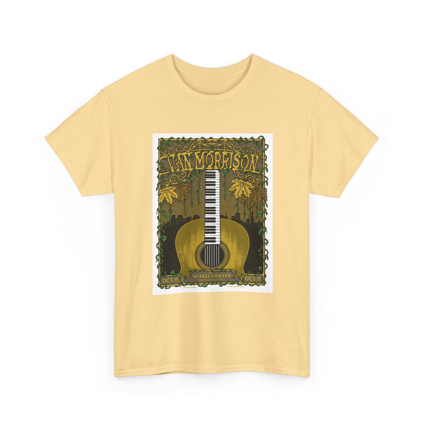 Van Morrison Tshirt Classic Rock Merch Graphic Retro Unisex Heavy Cotton Tee