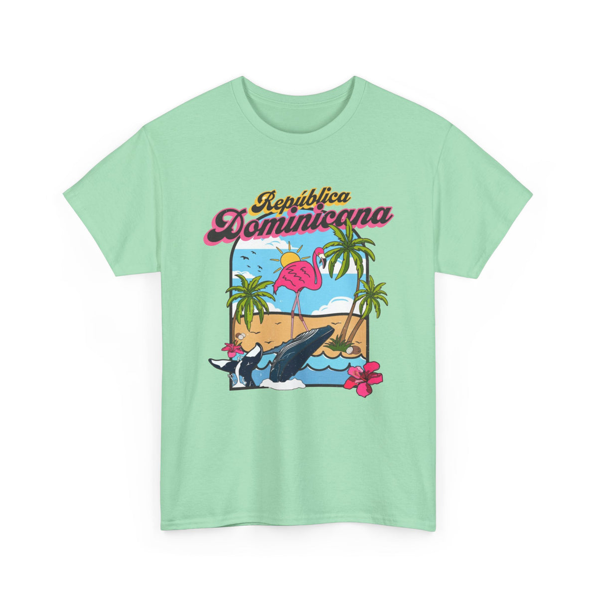 Dominican Republic T-Shirt Retro Graphic Men's Heavy Cotton Tee