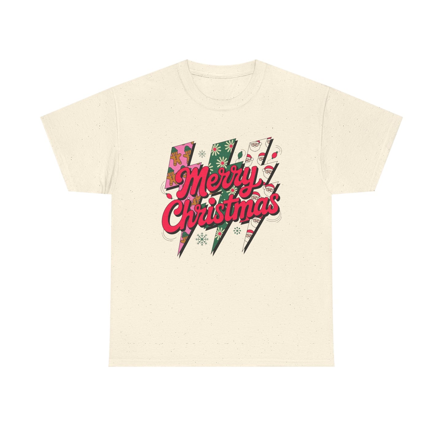 Christmas Lighting Bolts Graphic T Shirt NEW ADULT