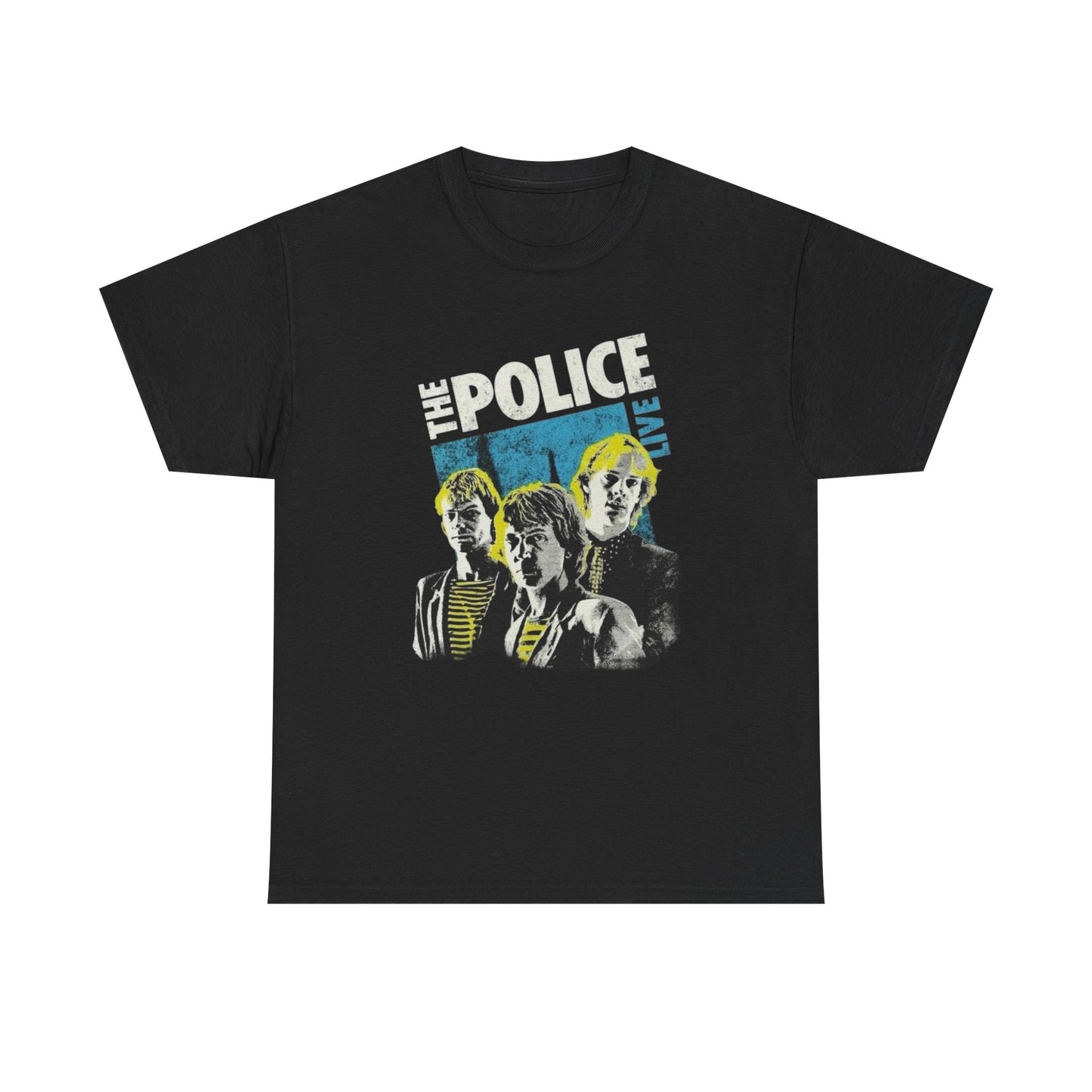 The Police Live Vintage Graphic T Shirt Unisex Heavy Cotton Tee