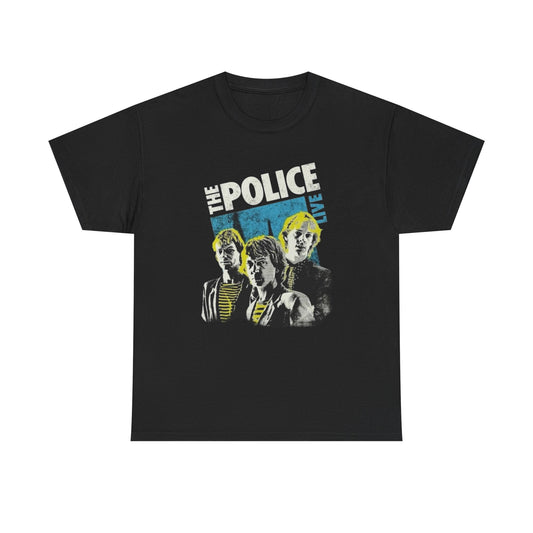 The Police Live Vintage Graphic T Shirt Unisex Heavy Cotton Tee