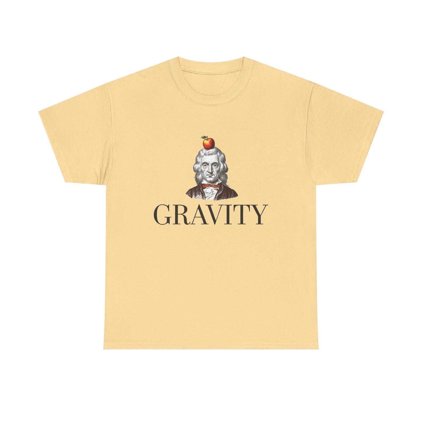Gravity Sir Issac Newton Funny Graphic T Shirt NEW Unisex Heavy Cotton Tee