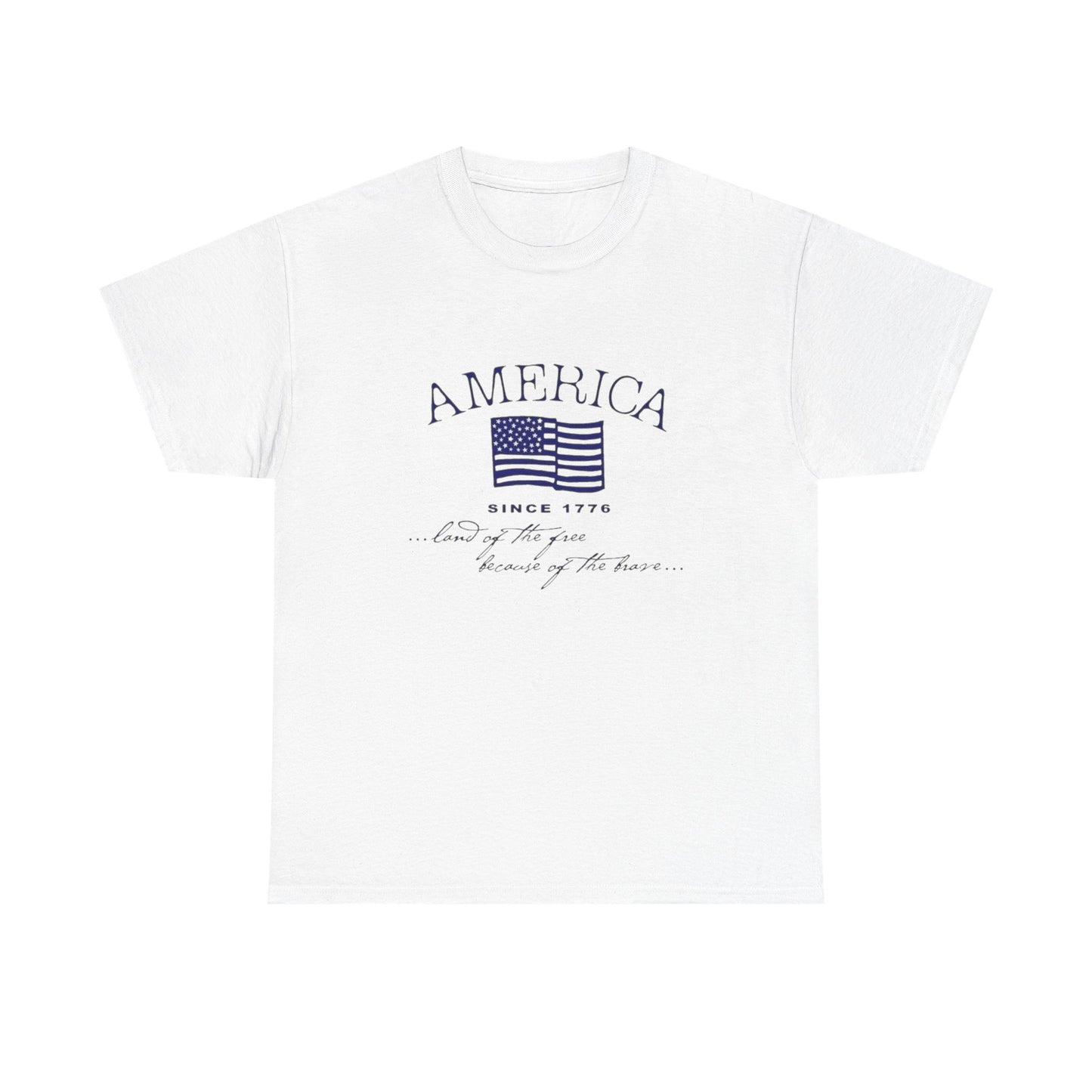 America Land Of The Free Graphic T Shirt ADULT NEW