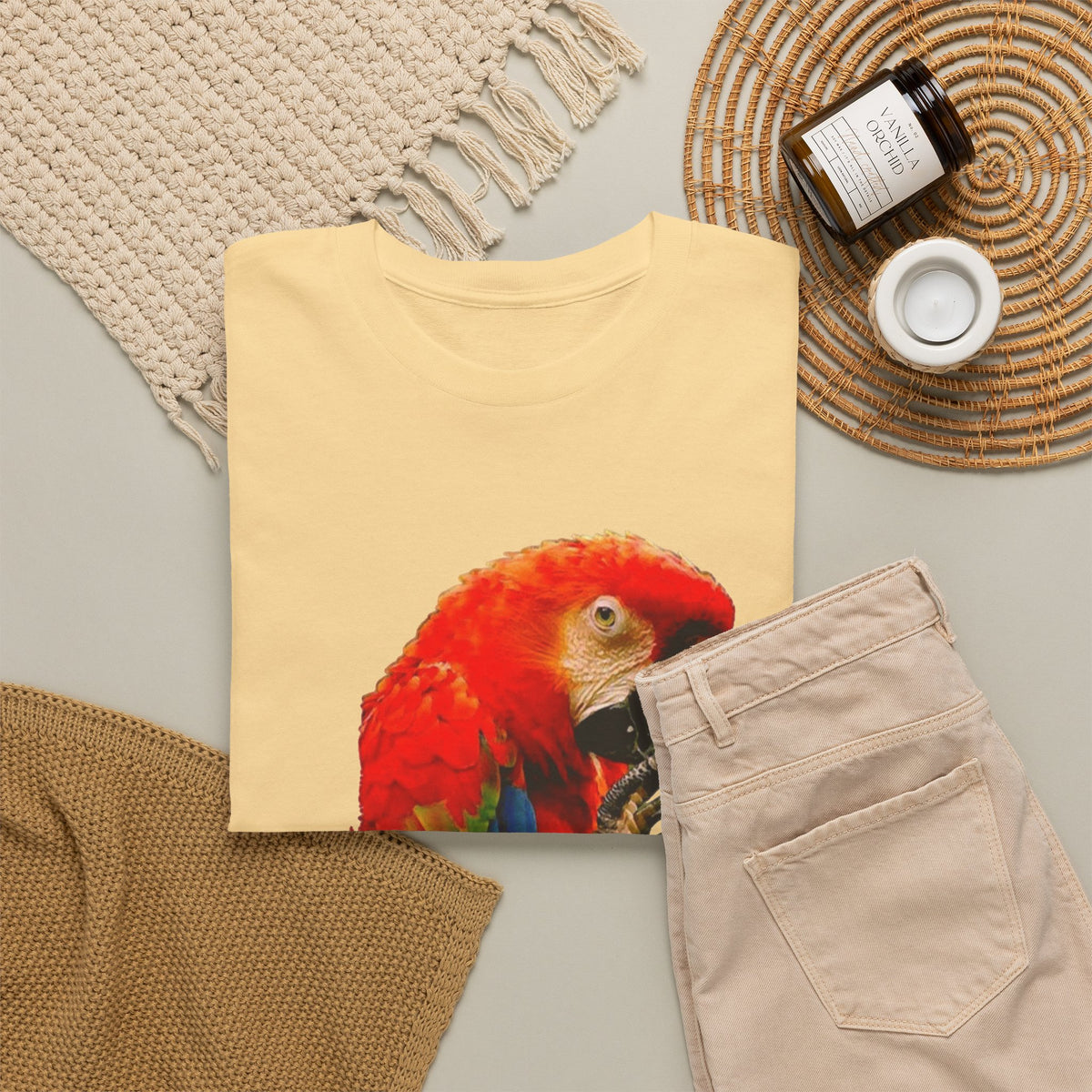 Costa Rica Birds Graphic T Shirt Men's Retro  Heavy Cotton Tee