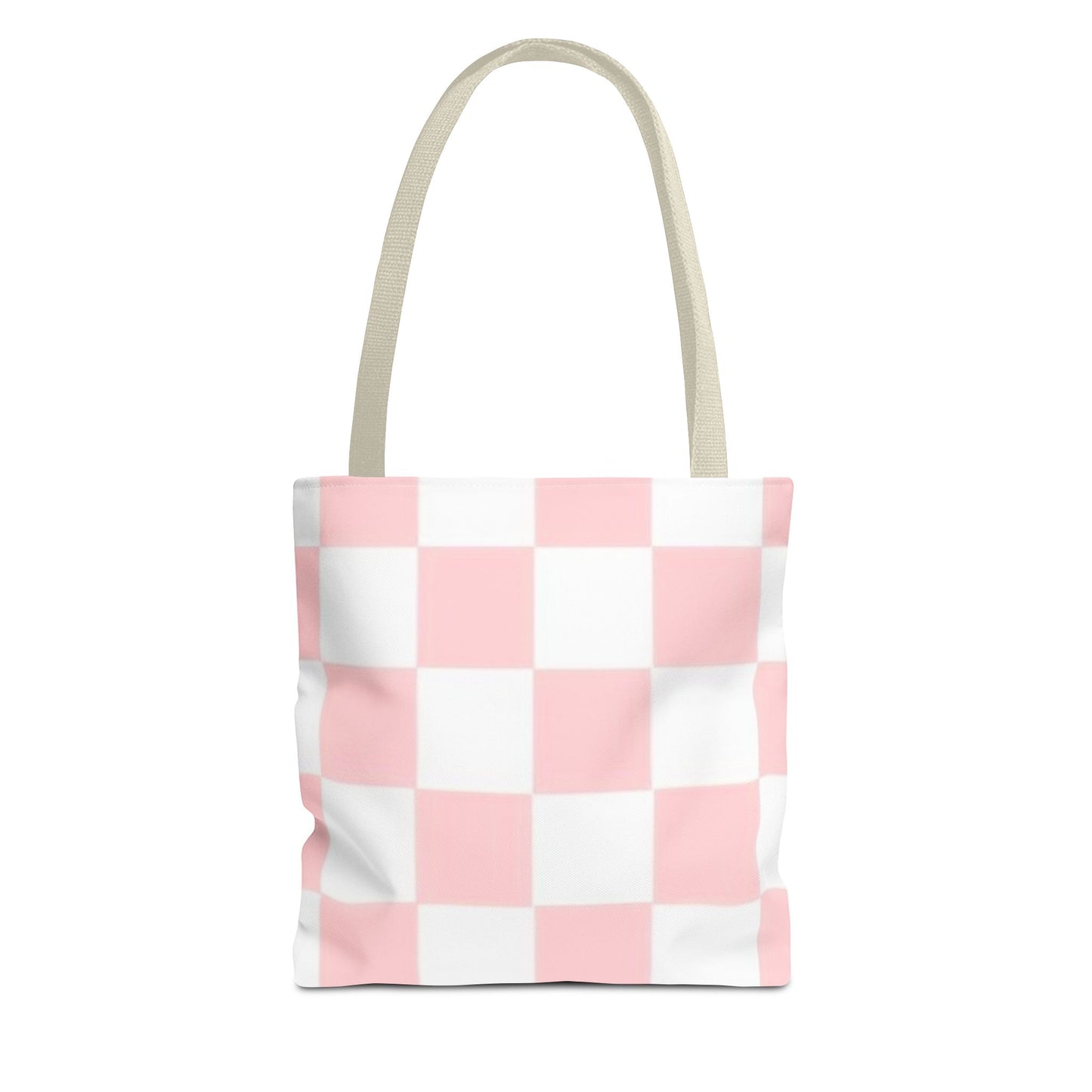 Pink Checkered All Over Print BRAND NEW Purse - Pocketbook - Travel Tote Bag