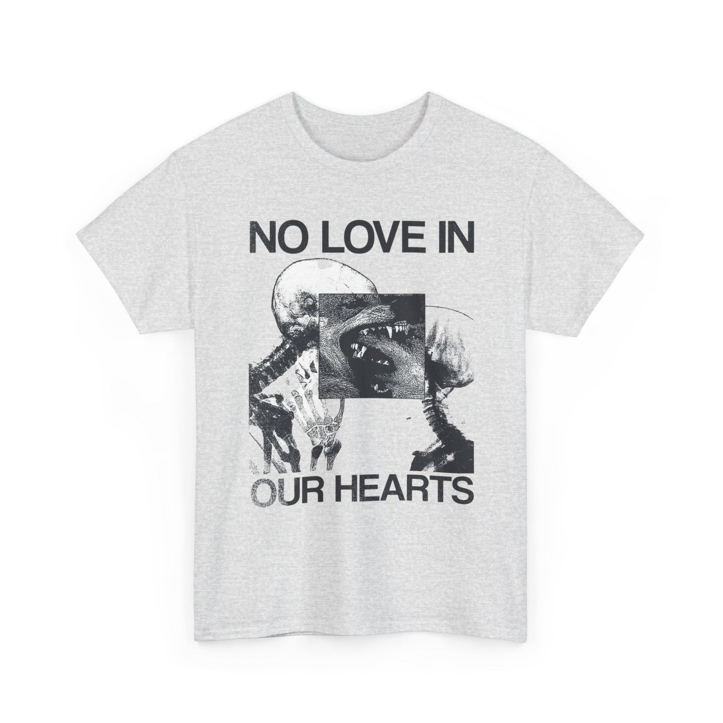 No Love In Our Hearts Graphic T Shirt Unisex Heavy Cotton Tee