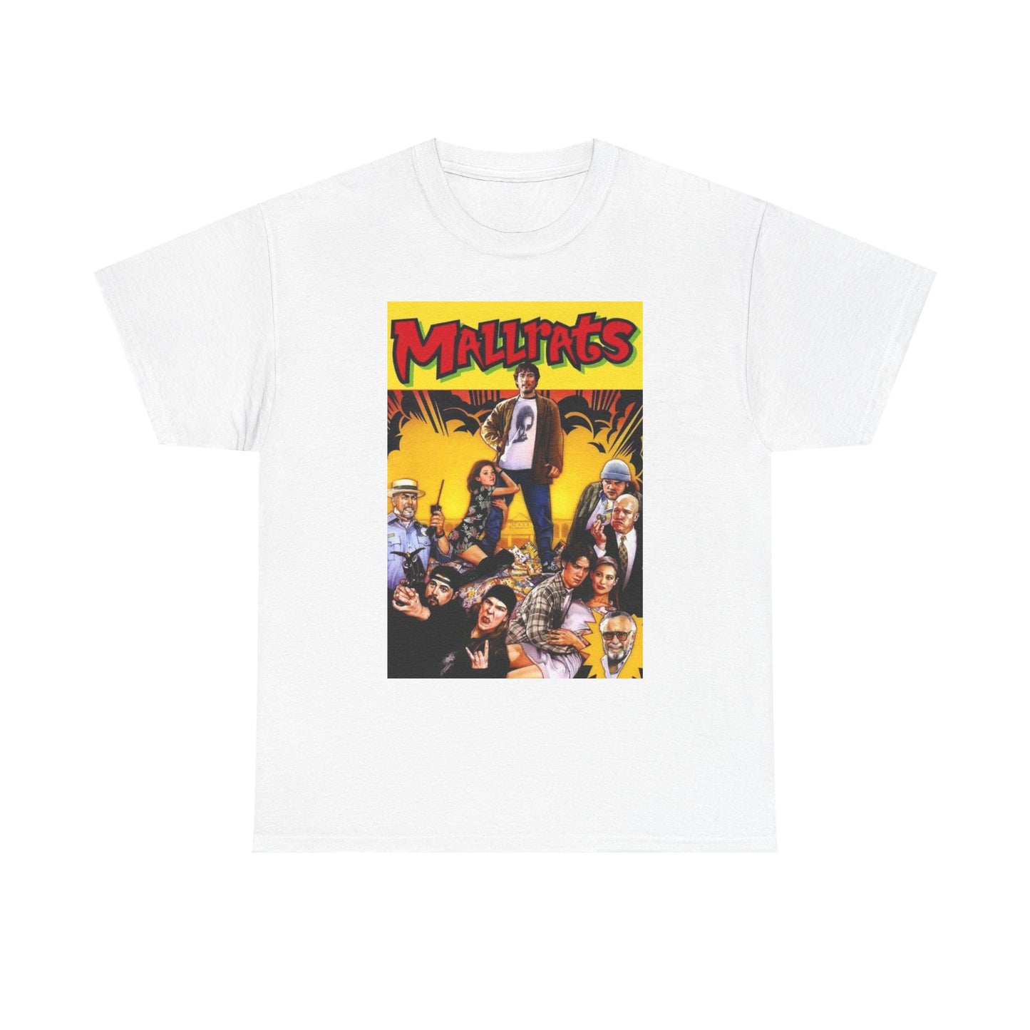 Mallrats Tshirt Retro Movie Poster Vintage Comedy Unisex Heavy Cotton Tee