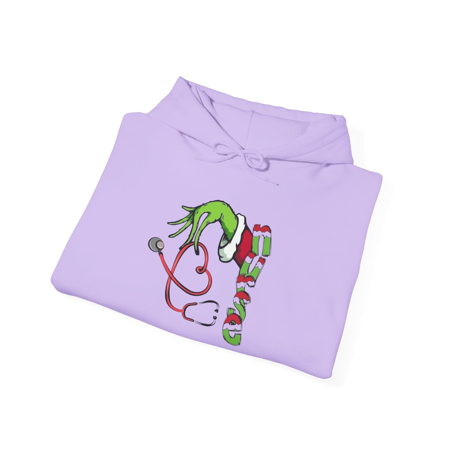 Christmas Nurse Grinch Graphic Hoodie Unisex Heavy Blend™ Hooded Sweatshirt