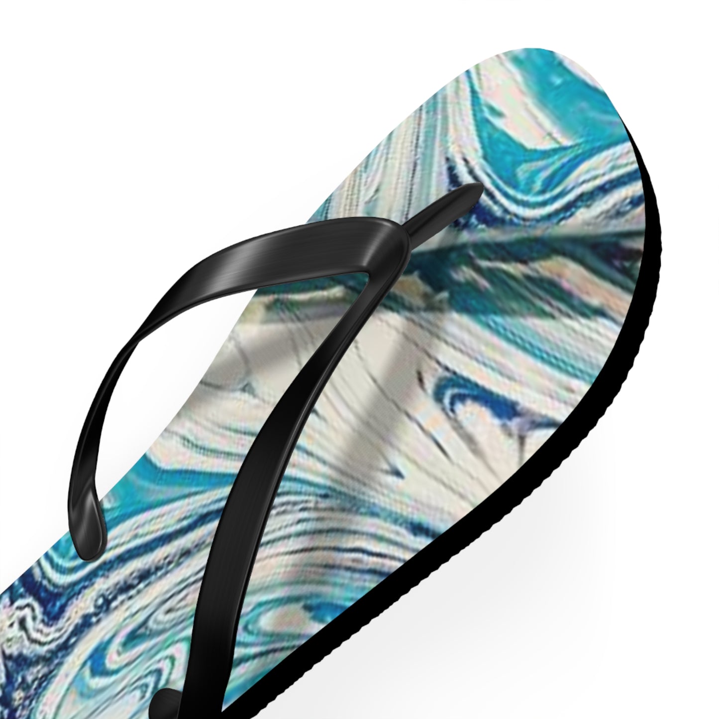 Turquoise Marble Sandals, Beach Shoes, Vacation Flip Flops, Pool Slides