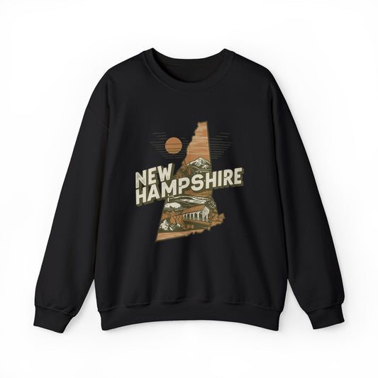 New Hampshire Outdoors Sweatshirt Men's Adult Crewneck Pullover Sweater
