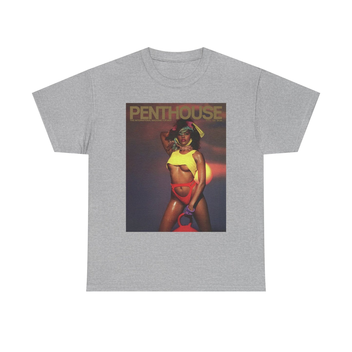 Penthouse Magazine Graphic T Shirt Vintage Heavy Cotton Tee Retro 90s Model