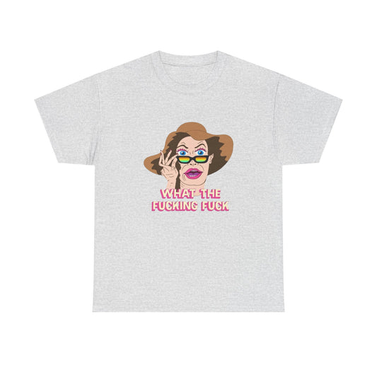 What The F Funny Graphic T-Shirt Men's Women's Heavy Cotton Tee NEW GIFT