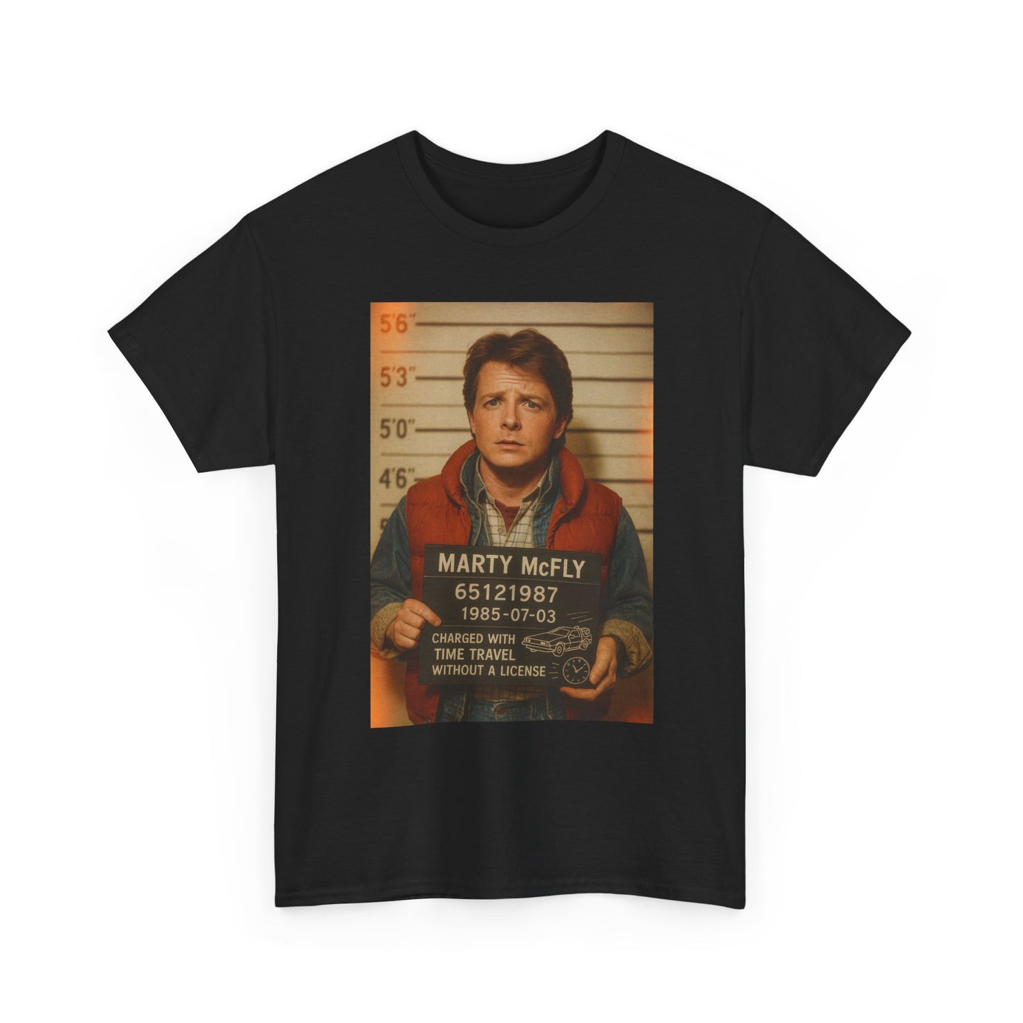 Back To The Future Funny Retro Graphic T Shirt Unisex Heavy Cotton Tee