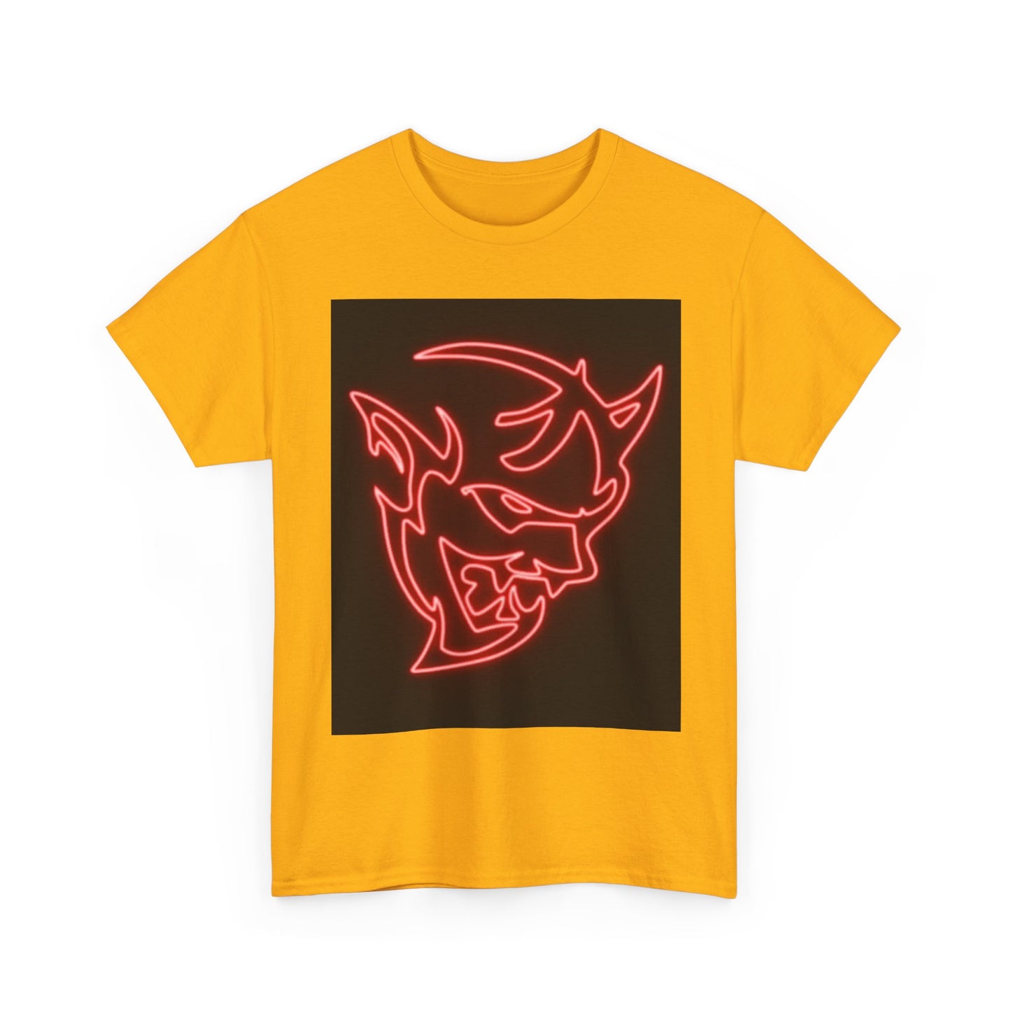 Dodge Demon Tshirt Hellcat Charger Logo Challenger Mopar Unisex Heavy Cotton Tee