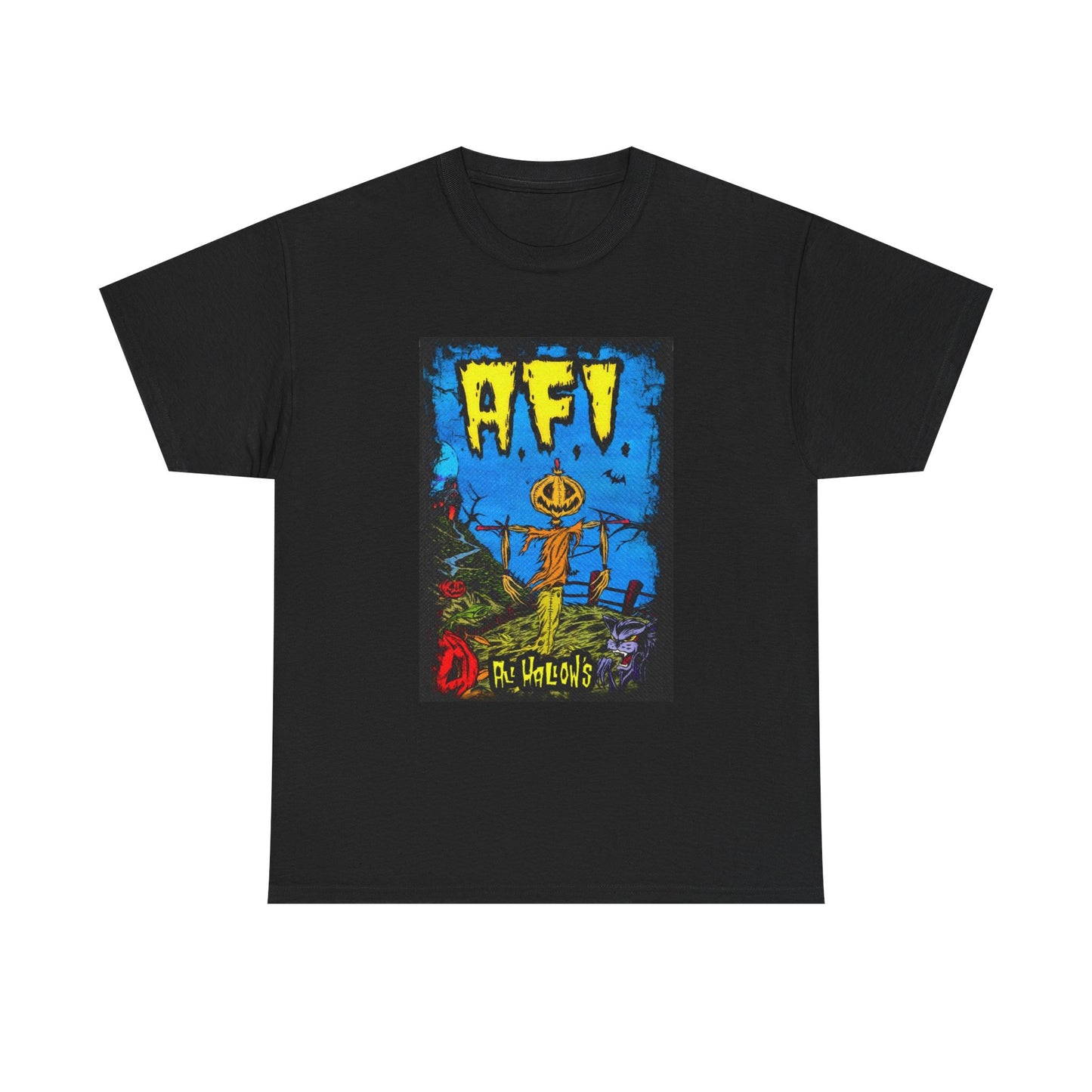 AFI Tshirt Punk Rock Emo Graphic Unisex Heavy Cotton Tee Tour Merch Halloween